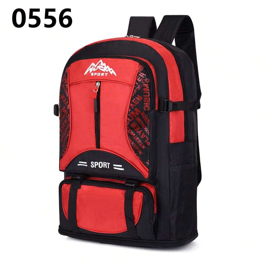 1 Piece Portable Tactical Backpack Outdoor Backpack Multifunctional Travel Camping Hiking Backpack,Boho Vibes - Red - View 1