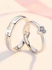 1PC Small Fresh Double Ring Women's Simple Personality Flower Ring Women's Open Ring Jewelry Elegant Halloween