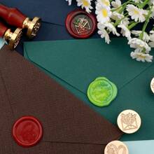 CYFUN DESIGN 1 PC Happy Birthday/With Love/Thank You Words Pattern Wax Seal Stamp Head NO Handle Detachable Sealing Stamp Stamp Head For Letter Invitation Card Wedding Gift Package Holidays,Back To School,School Supplies