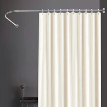 Eatssode Barra de cortina de ducha ajustable de 72-95 x 90-130 cm, barra de cortina de ducha de acero inoxidable para baño y bañera, decoración del hogar y accesorios de baño, de vuelta a la escuela, decoración de otoño