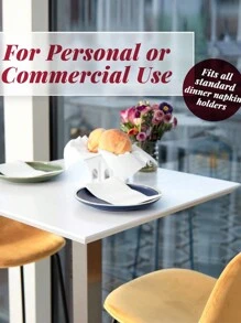 25/50/100 包 Servietto 一次性亚麻手感毛巾布状手巾浴室餐巾柔软吸水纸巾适用于浴室、派对、婚礼或活动、家居用品、浴室 - 白色 - 查看 9