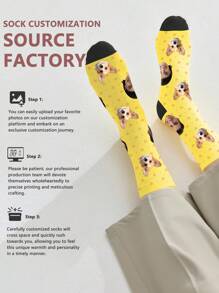 1 par de calcetines personalizados con rostro, calcetines con foto personalizada, calcetines impresos personalizados, calcetines divertidos con rostro personalizado, calcetines con imagen personalizada, pon cualquier rostro en los calcetines, regalo de aniversario, regalo de San Valentín, regalo de cumpleaños - Multicolor - Ver 3