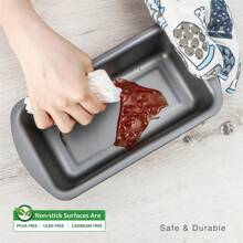 450 克面包烤盘，不粘矩形烤盘，布朗尼、肉饼面包模具，家庭厨房、面包店、烘焙工具、厨房配件、家居用品 - 黑色常規土司盒 - 查看 3