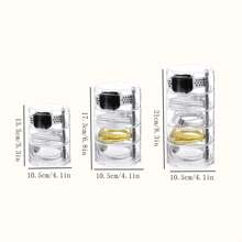 360-Degree Rotating Transparent Jewelry Box, Multi-Layer Jewelry Box, Dust-Proof Finishing Shelf, Jewelry Necklace Storage Box