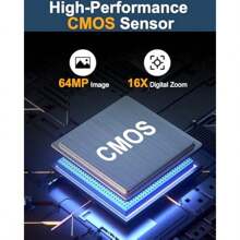 4K 64MP Digital Camera - Autofocus UHD Compact Camera - Rechargeable Vlogging Camera With 32GB Card And 2 Batteries Portable Mini Camera With 16X Digital Zoom For Beginners Teenagers - 4K64MPBL - View 3