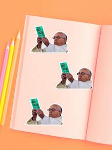 1 pieza Pegatina humorística con meme del Papa de ACOMAF | Pegatina satírica graciosa de SJM, adecuada para portátil, Kindle, botella de agua | Regalo para amantes de los libros, calcomanía de vinilo humorística