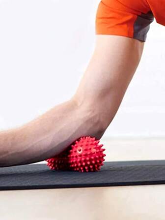 1 pieza Pelota de masaje en forma de cacahuete para relajación muscular de los pies, pelota de yoga para masaje de manos, pies, hombros, cuello y espalda, relajación muscular