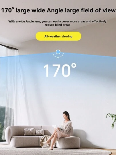 YAIUZGOO 迷你 WiFi 攝影機，支援 HD 夜視、內建麥克風、隨插即用、遠端線上觀看、便攜輕巧，支援 128GB TF 卡（不含），適用於室內外使用