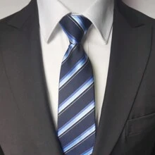 Cravatta formale da uomo con zip, cravatta senza nodo per uomo con stile rilassato, cravatta pre-annodata di stile college per matrimoni, cravatta da lavoro adatta per colloqui