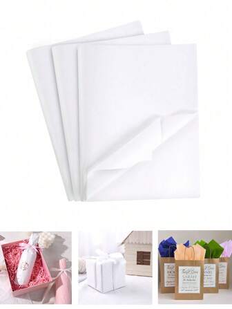 50 st - vitt silkespapper Artdly 14 x 20 tum vitt omslagspapper i bulk för bröllop, födelsedagsprojekt, festivalomslag, hantverk, dekoration, vitt silkespapper, 20x14 tum omslagspapper i bulk för presentpåsar, förpackningar, bröllopsdusch, födelsedag, helgdag, DIY-hantverk, dekorationer, examen, födelsedagar och alla tillfällen, Halloween, jul, Thinksgiving