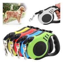 Coleira Guia Retrátil Pet Cachorros Gatos 5 Metros Até 20 Kg - Amarelo - Visão 5