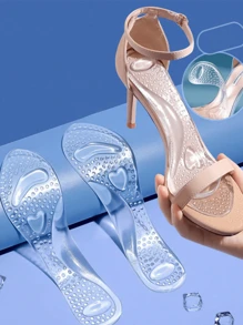 1 Pair 3/4 Cushion Half-Size Insoles, Non-Slip Shock Absorbing Insoles For High Heels And Flats, High Quality Soft And Breathable Insoles For High Heels - Multicolor - View 2