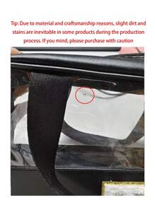 1 件时尚新款方形纯色 PU 和 PVC 皮革面料，配白色毛巾绣有字母 A-Z，防水拉链上衣和女士化妆包，配有背带设计，学生返校洗漱包，宿舍化妆品收纳，适合大学生度假旅行上学沙滩包沙滩必需品沙滩巾收纳袋沙滩配件夏季沙滩用品 - 黑色 - 查看 12