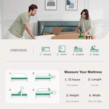 10inches Thickness Hybrid Mattress Medium Firm Mattress, White