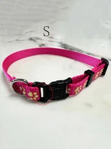 Haustier Halsband mit Pfoten Muster, fluoreszierend für Nacht Sicht, für Hunde und Katzen, universal für drinnen und Outdoor