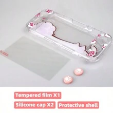 DATA FROG DATA FROG Protective Transparent Case Compatible With Switch Lite Cover Cute Clear Case Hard Shell Compatible With Switch Lite Accessories