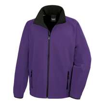 Result Mens Printable Soft S Jacket (Purple/Black) - 280gsm 100% Polyester - Purple - View 2