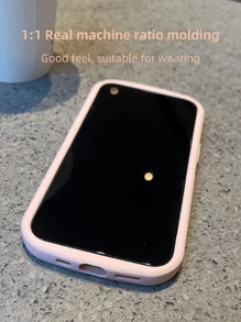 Minimalist Pink Phone Case Compatible With IPhone, Honor, Thickened Shockproof Soft Case Compatible With Mi, Redmi, Realme, Matte Touch Anti-Fingerprint Compatible With Oppo, Vivo, Pink Cotton Candy Case Waterproof Anti-Fall Scratch Resistant - Pink - View 7