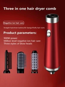Multi Functional 3-In-1 Hair Dryer, Negative Ion, Multifunctional, Suitable For Both Dry And Wet Use, Capable Of Blowing And Curling Hair,Hot Air Comb Curling Straight Hair Perm, Hair Salon Style Negative Ion Blower,Gift And Gift - US A Type Plug(110-127V) - View 3