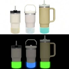 1 pezzo Copri-base luminoso in silicone per bottiglia d`acqua in tumbler da 30 oz e 40 oz, per IceFlow da 20 oz e 30 oz - Multicolore - Visualizzare 2