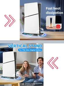 PS5 Slim Optical Disc Drive Version Simple Stand, PS5 Slim Console Accessories - Black - View 2