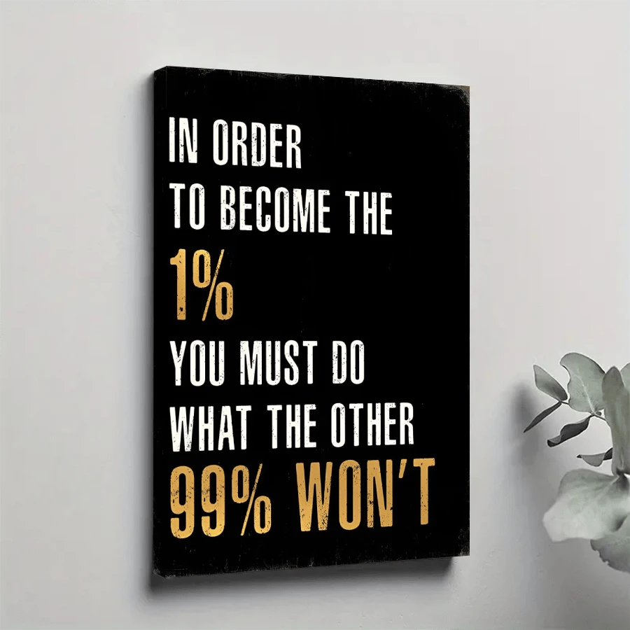 1 Pc Office Inspirational Quotes Wall Art Entrepreneur Positive Sayings   Home Office Motivational Wall Art Living Room Decor For Men Encouragement Gifts For Him Gym Wall Decor Man Cave Accessories - Multicolor - View 1