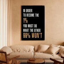 1 Pc Office Inspirational Quotes Wall Art Entrepreneur Positive Sayings   Home Office Motivational Wall Art Living Room Decor For Men Encouragement Gifts For Him Gym Wall Decor Man Cave Accessories - Multicolor - View 2