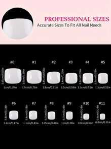 Short False Toe Nails Square Solid Color Full Cover Press On Toenails Matte Toenails For Women And Girls (Fresh Color) - White - View 5