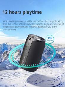 ZEALOT S32 10W 无线扬声器，户外便携式，蓝牙扬声器，IPX5 防水，1800mAh 长电池寿命，8 小时游戏时间，响亮的立体声，兼容 SD 卡/USB/AUX，双配对功能，免提通话，支持手机/平板电脑/电视连接，适用于汽车/骑自行车/室内/桌面/派对/海滩 - 黑色 - 查看 6