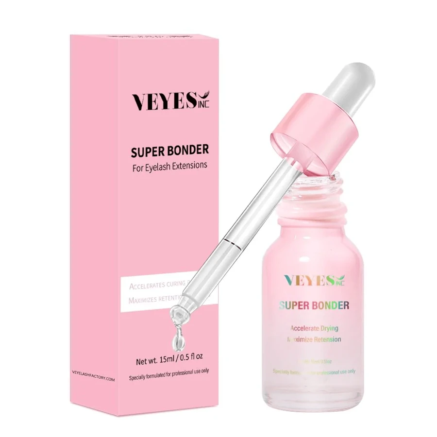 VEYES Super Lash Bonder For Eyelash Extensions. Glue Accelerator, Lash Sealant, Adhesive Companion, Reducing Glue Fumes And Extending Eyelash Retention Time. Professional Eyelash Supplies 15ml - Super Bonder - View 1