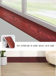 1 Roll Of 20cm*500cm Window Sill Board Self-Adhesive Window Frame Set Wood Grain Board Bay Window Pad Door Window Sill Renovation Sticker Waterproof Moisture-Proof Sun-Proof Non-Fading Sticker Very Suitable For Dormitory And Bedroom Wallpaper Decoration, Renovation Stickers Peel Wall Panels, Wall Paper, Wallpapers, Spring Decoration Items Refresh Your Home, Rama Decoration Stickers Easter Gifts Birthday Graduation Wall Stickers Room Decor Wall Decor Wall Sticker