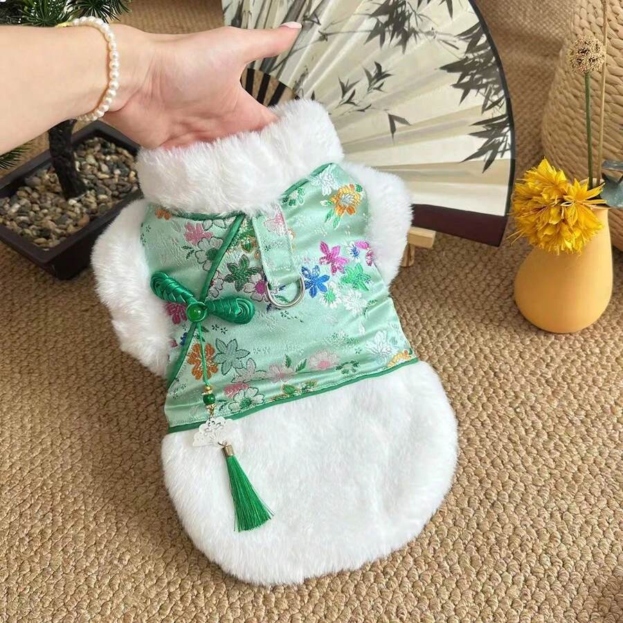 Winter Pet Fashion Apparel, Warm & Comfortable Pet Clothes Suitable For Small To Medium Dogs - Green - View 1