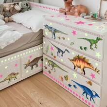 Cartoon Dinosaur Glow In The Dark Wall Stickers Decals, Room Decor Luminous Wall Decals For Bedroom