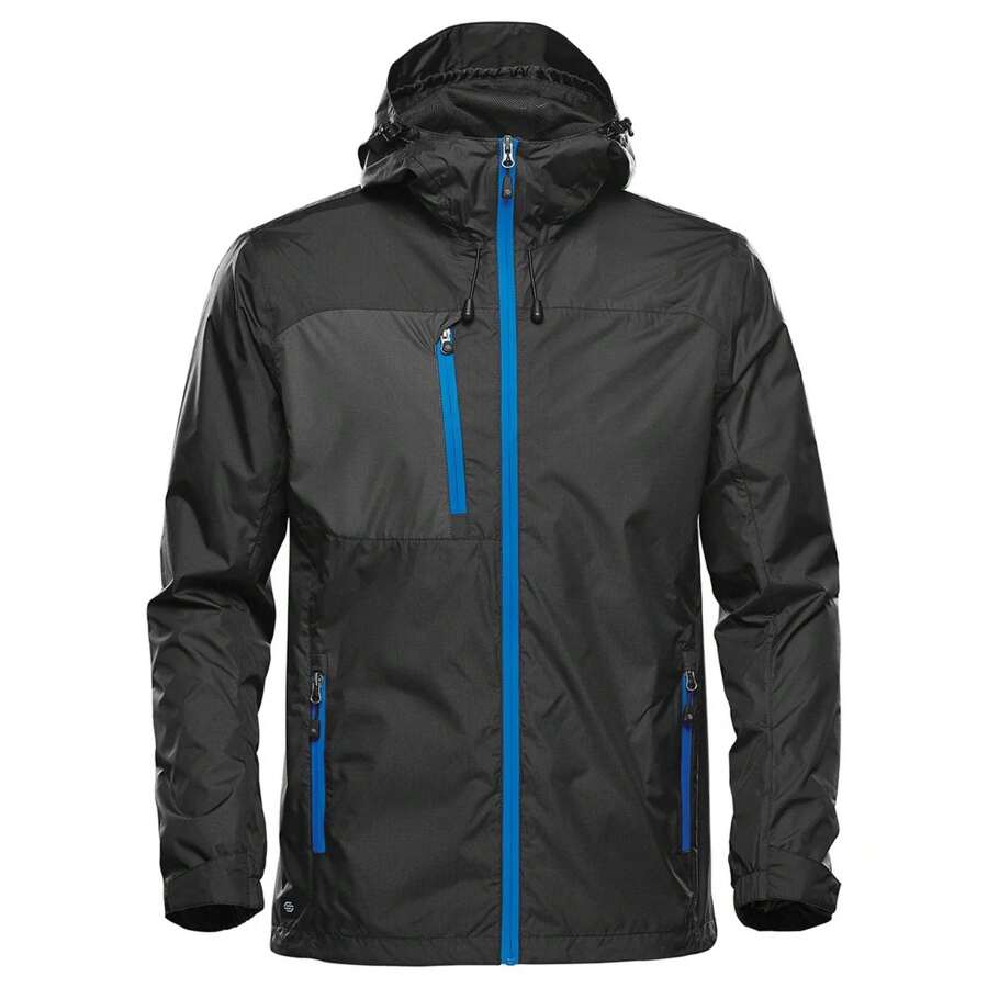 Mens Olympia S Jacket (Black/Azure) - 104gsm 100% Polyester - Black - View 1