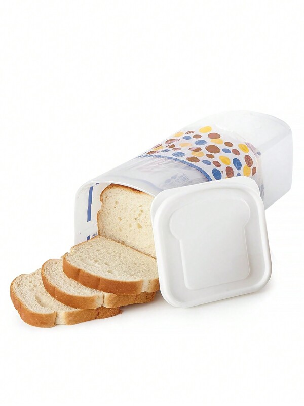 1pc Plastic Bread Box With Airtight Lid, Large Capacity Fresh Bread Storage Container For Bread, Sandwich And Cereal