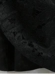 Retro Contrast Lace Sleeveless Elegant Cocktail Dress