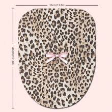 1/4 piezas Juego de baño: Cortina de ducha con estampado de lazo rosa y estampado de leopardo, alfombra de baño, tapa de inodoro en forma de U, cortina de ducha impermeable, cortina de partición de baño de estilo moderno, sin necesidad de perforación, de poliéster lavable a máquina, decoración de otoño para el hogar, accesorios de baño, de vuelta al colegio - Multicolor - Ver 14