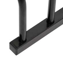 Support vélo en acier noir robuste pour quatre vélos, rangement extérieur économe en espace