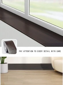 1 Roll Of 20cm*500cm Window Sill Board Self-Adhesive Window Frame Set Wood Grain Board Bay Window Pad Door Window Sill Renovation Sticker Waterproof Moisture-Proof Sun-Proof Non-Fading Sticker Very Suitable For Dormitory And Bedroom Wallpaper Decoration, Renovation Stickers Peel Wall Panels, Wall Paper, Wallpapers, Spring Decoration Items Refresh Your Home, Rama Decoration Stickers Easter Gifts Birthday Graduation Wall Stickers Room Decor Wall Decor Wall Sticker