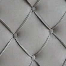 Upholstered Bed Button Tufted With Curve Design - Strong Wood Slat Support - Easy Assembly - Gray Velvet - Platform Bed - Queen - Nhiều màu - Xem 8