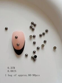 美甲金属配件：实心半球铆钉、哑光深色简约金属装饰 美甲用品 美甲饰品 美甲宝石 - 彩色 - 查看 28