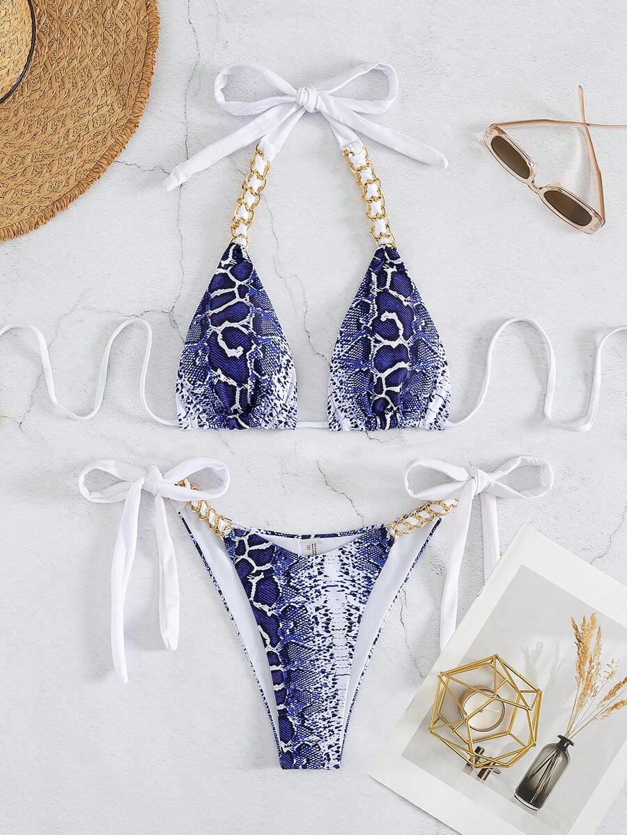 New Arrival Women European & American Style Bikini Summer Vacation Beach - Blue - View 1