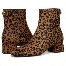 Women's French Style Thin Bare Boots High Heel Short Boots Fashionable High-End Short Barrel Retro  Women's Ankle Boots & Booties