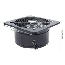 Rainaut 125W 12" (300mm) Air Extractor Fan Ventilation Exhaust Fan , 12 Industrial Ventilation Extractor Wall Mounted Air Blower Fan Exhaust Kitchen2800r/Min 110V, 35*35*17cm/13.77*13.77*6.69in - 黑色 - 查看 2
