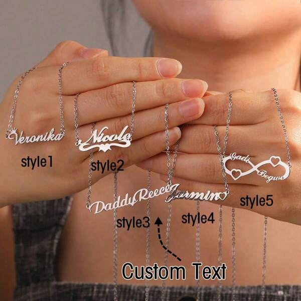 Colar com Nome Personalizado em Aço Inoxidável, Múltiplos Estilos Disponíveis. Colar de Letra do Alfabeto em Inglês Personalizado, Presente Ideal para Casais, Amigos, Família, Dia das Mães, Etc. Ouro/Prata, Moda, Retrátil, Simples, Casual, Moeda Vintage Personalizada, Presente Personalizado e Exclusivo para Namorada, Mãe, Família, Amigos, Filha. Para Aniversário, Dia dos Namorados, Dia das Mães, Aniversário, Formatura, Uso Diário, Casamento, Festa