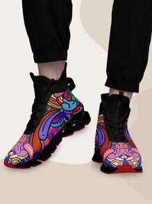 Men's Custom Photos Slip On Running Shoes, Blade Wide Fit Tennis Sneaker Personalized Customize Designed Lightweight Comfortable Fashion Sneakers For Men , Gym Training Sport Walking Shoes Suitable For All Seasons