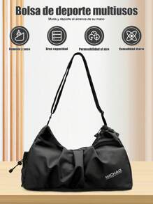 GlamourGrip Bolso de viaje corto de moda para deportes y yoga de mujer, bolsa de gran capacidad para entrenar, Viene con bolsa de almacenamiento portátil para cable de datos, agarre cómodo y material duradero que no daña las manos, Regalo de Navidad perfecto para familiares y amigos.