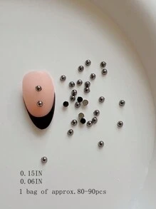 美甲金属配件：实心半球铆钉、哑光深色简约金属装饰 美甲用品 美甲饰品 美甲宝石 - 彩色 - 查看 24