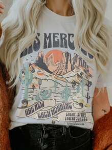 波西米亚风基督教衬衫 基督教 T 恤 圣经经文衬衫 时尚基督教 T 恤 耶稣服饰 信仰衬衫 他的怜悯是新的