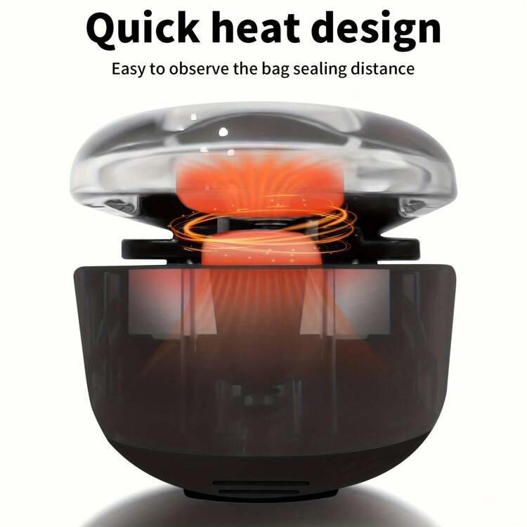 1 pieza Máquina selladora y cortadora de bolsas 2 en 1 mini - Máquina de sellado al vacío portátil y caliente, adecuada para aperitivos frescos, galletas y almacenamiento de alimentos - Funciona a pilas (AA), herramienta de cocina negra (pilas no incluidas) - Multicolor - Añade 2